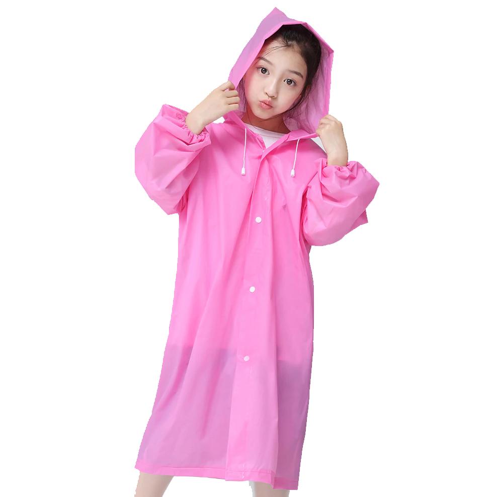 Jas Hujan Anak Bahan EVA Waterproof Cocok Usia 3-7 Tahun Model Ponco Kancing Depan - 80628 Harga 29,800 rupiah*Gratis Ongkir