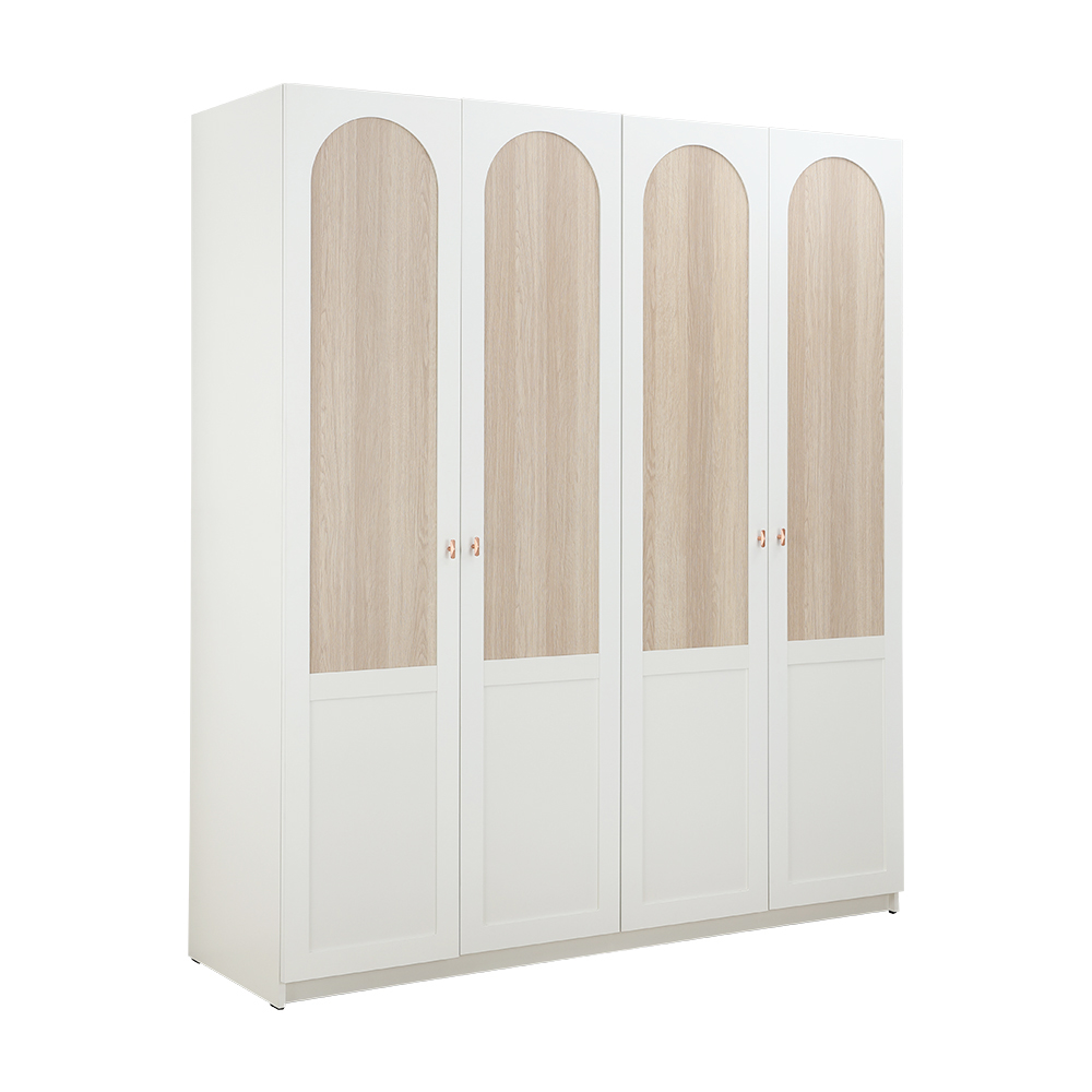 INDEX LIVING MALL MONACO Wardrobe 4 Doors - White/Lurbana Oak ราคา 20,030 บาท*ส่งฟรี