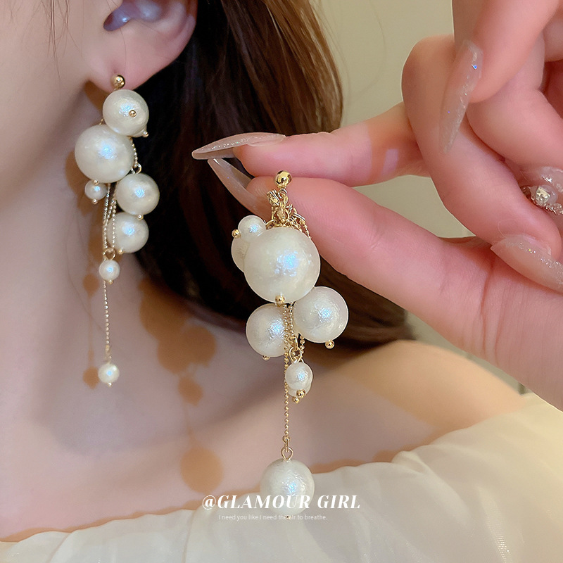 Hoa tai nữ ngọc trai hoa tai nữ dài đẹp