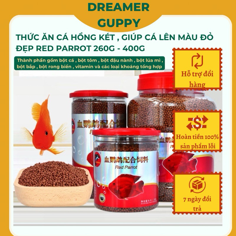  Thức ăn lên màu cho các loại cá hồng két Red Parrot 