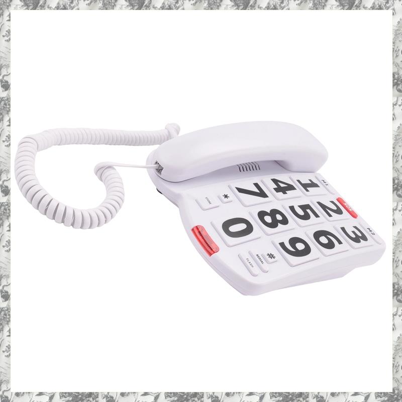 Big Button Phone for Elderly Seniors, Home Land Line Phone One Key for Help Telephone for the Visually Hearing Impaired ราคา 542 บาท*ส่งฟรี