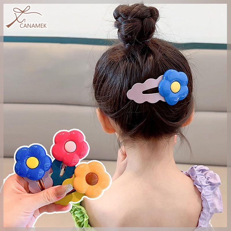 ❤❤❤Hot Sale CANAMEK Cô Gái bangs Clip phiên bản Hàn Quốc của các bé tóc phụ kiện mũ cô gái thẻ tóc không làm tổn thương tóc hoa tóc Clip