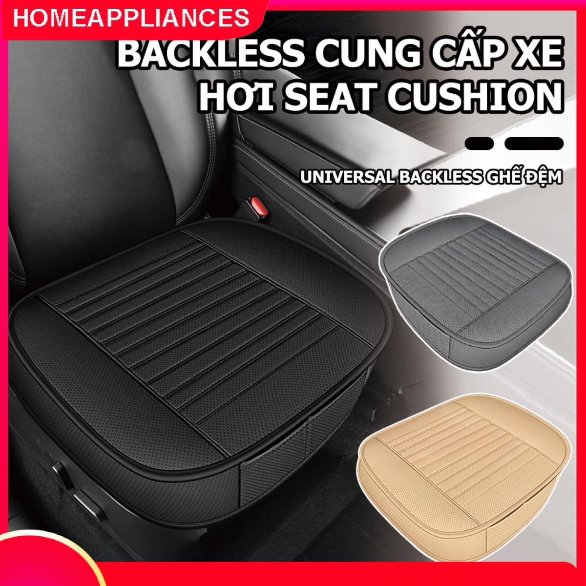 【HCM/24H】Đệm ghế ô tô không tựa lưng đa năng dùng được cả bốn mùa, phụ kiện ô tô, đệm ghế ô tô Giá 132,585 Đồng*Miễn phí vận chuyển