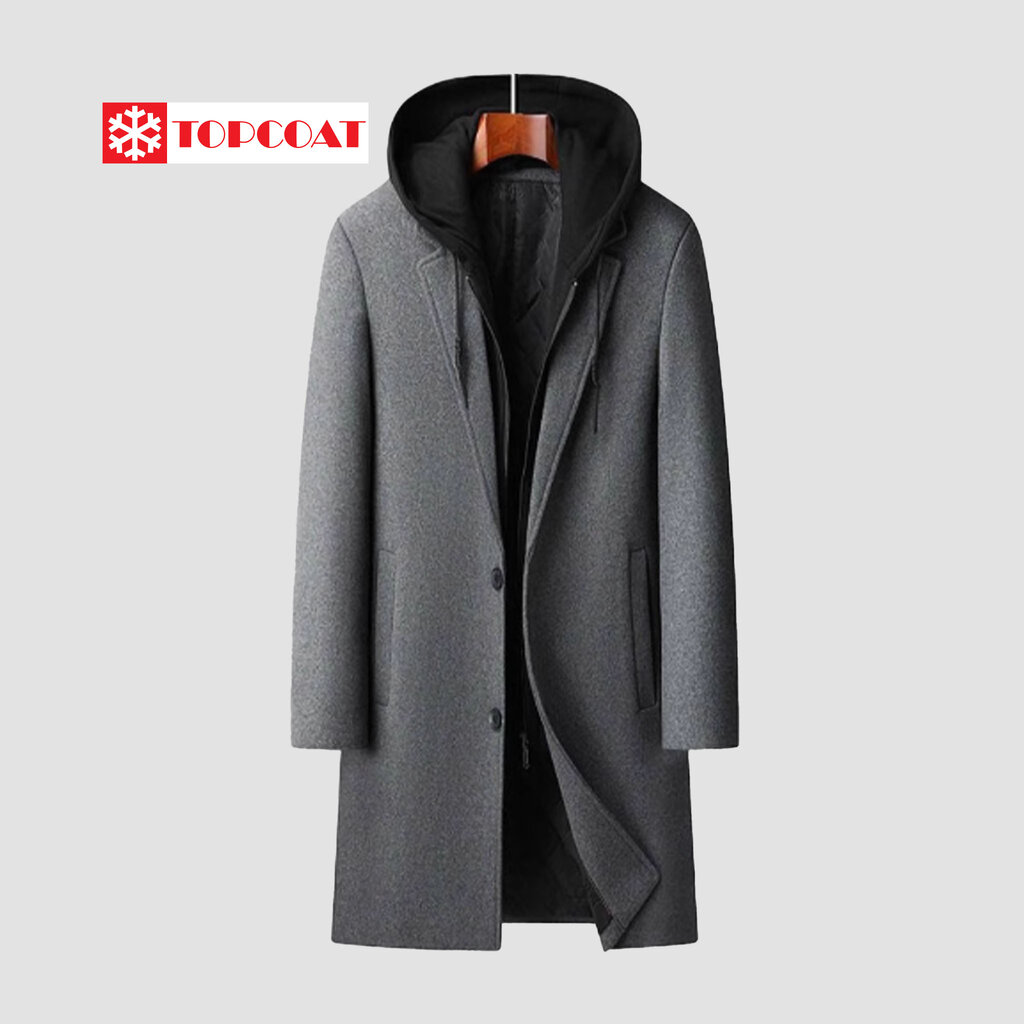TOPCOAT เสื้อกันหนาว Longcoat ตัวยาวสำหรับผู้ชาย มีฮู้ดสามารถถอดได้ อุณหภูมิได้ถึง 0 องศา (1 ตัว) Size : 2XL,4XL ราคา 1,948 บาท*ส่งฟรี