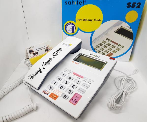 TELEPON KABEL SAHITEL S52 PESAWAT TELEPON RUMAH SAHITEL S-52 (PUTIH) Harga 307,000 rupiah*Gratis Ongkir