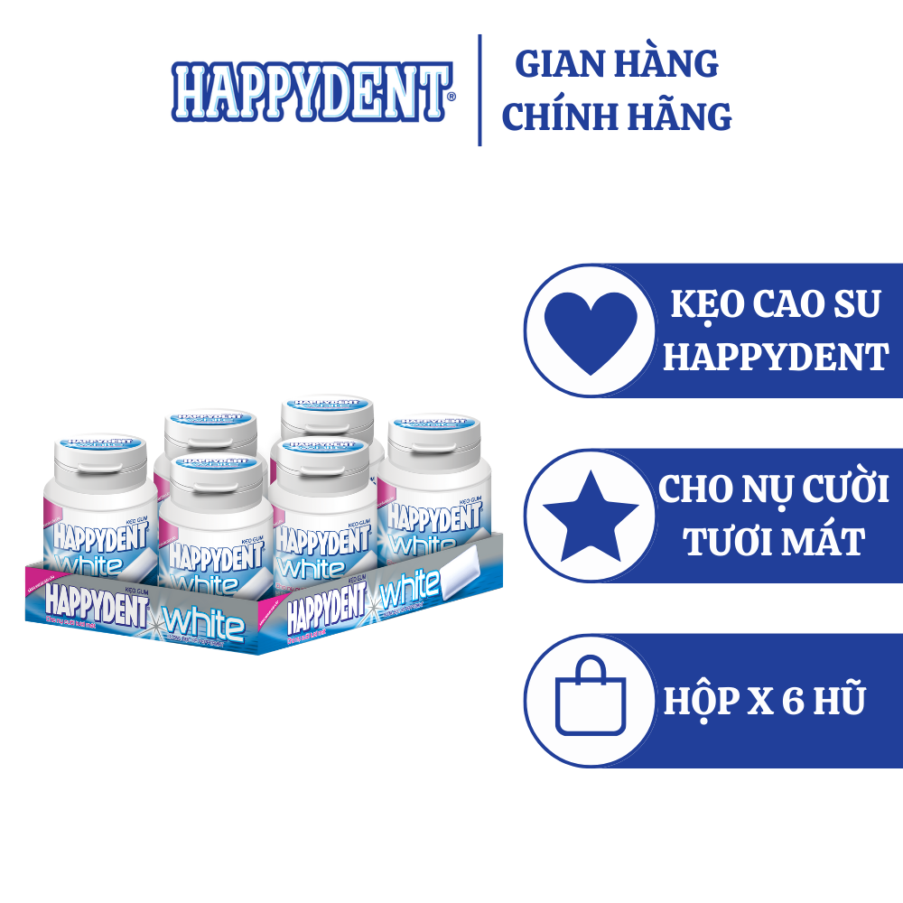Sing gum Happy Dent (6 hũ)