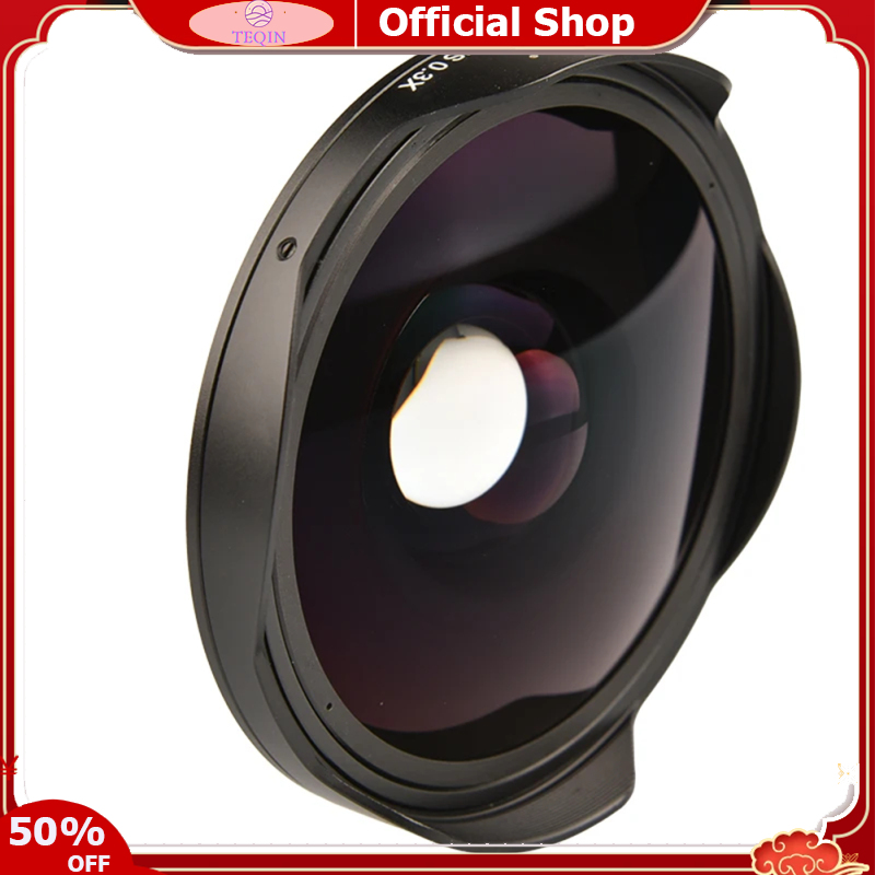 TEQIN 37MM/43MM 0.3X Ultra Fisheye Wide Lens Adapter Ring With Hood HD Camera Accessories Fisheye Lens Adapter ราคา 4,602 บาท*ส่งฟรี