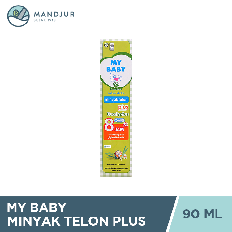 My Baby Minyak Telon Plus 90 ml - Aroma Telon Eucalyptus Anti Nyamuk Hingga 8 Jam