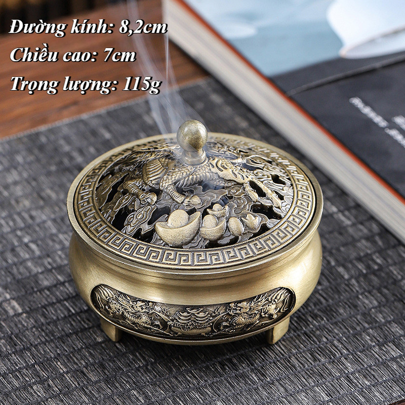 Lư Đốt Trầm HươngLò đốt hương hợp kimĐốt Nhang Bằng Hợp Kim Đồng Thiết Kế Tinh XảoCổ điển