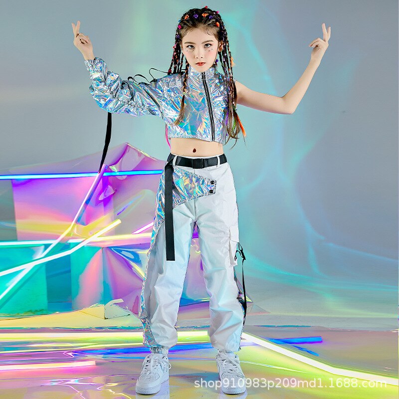 Cô Gái hip hop Đầm thời trang Jazz trình diễn thời trang mô hình váy biểu diễn quần áo thời trang hip hop thiếu Đầm thời trang trang phục khiêu vũ