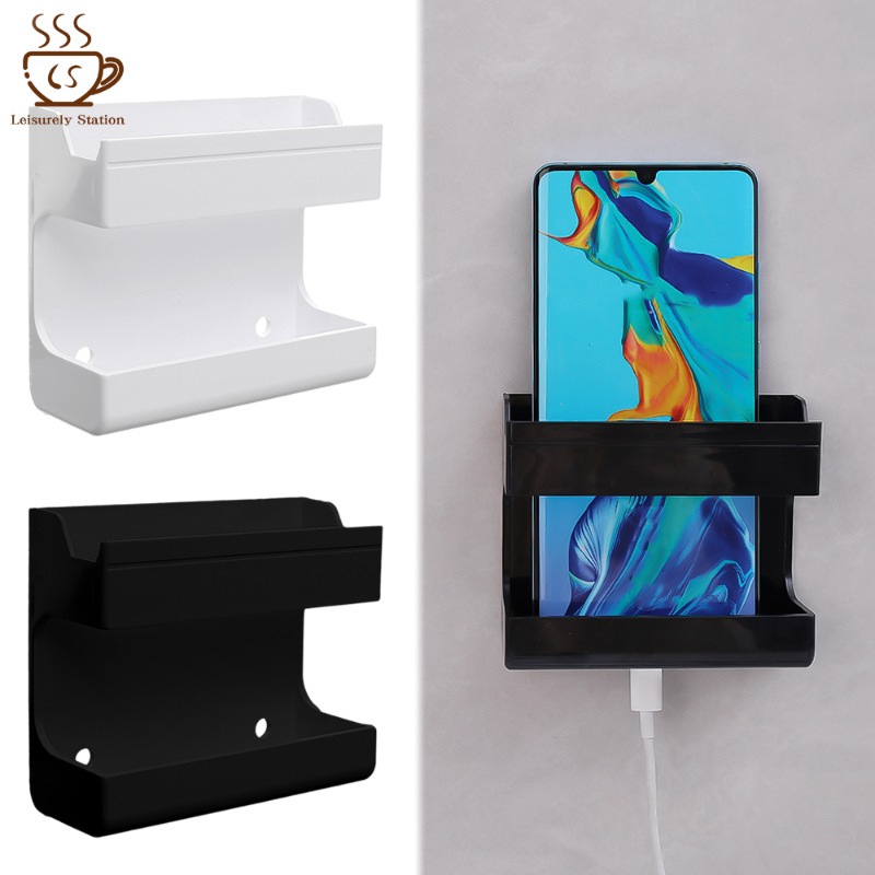 Điện thoại di động gắn trên tường hộp lưu trữ điều khiển từ xa đa chức năng Punch-Miễn phí giá lưu trữ tường mảnh vỡ giá lưu trữ