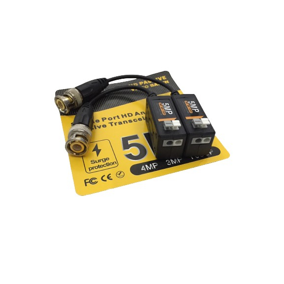 Combo 5 Balun Camera bấm 5mp vàng đen loại tốt chống nhiễu dùng cho hệ thống camera quan sát