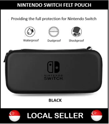 【SG - Ready Stock】 Nintendo Switch Carrying Travel Case Black / Blue / Red EVA Pouch Protective Bag with Game Cartridge Card Slot Compartment