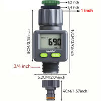 Rainpoint 3/4 ″ống nước tưới vườn Đồng hồ đo lưu lượng nước các biện pháp tốc độ dòng chảy trong gallon và lít cho tưới vườn hồ bơi hoặc RV Điền