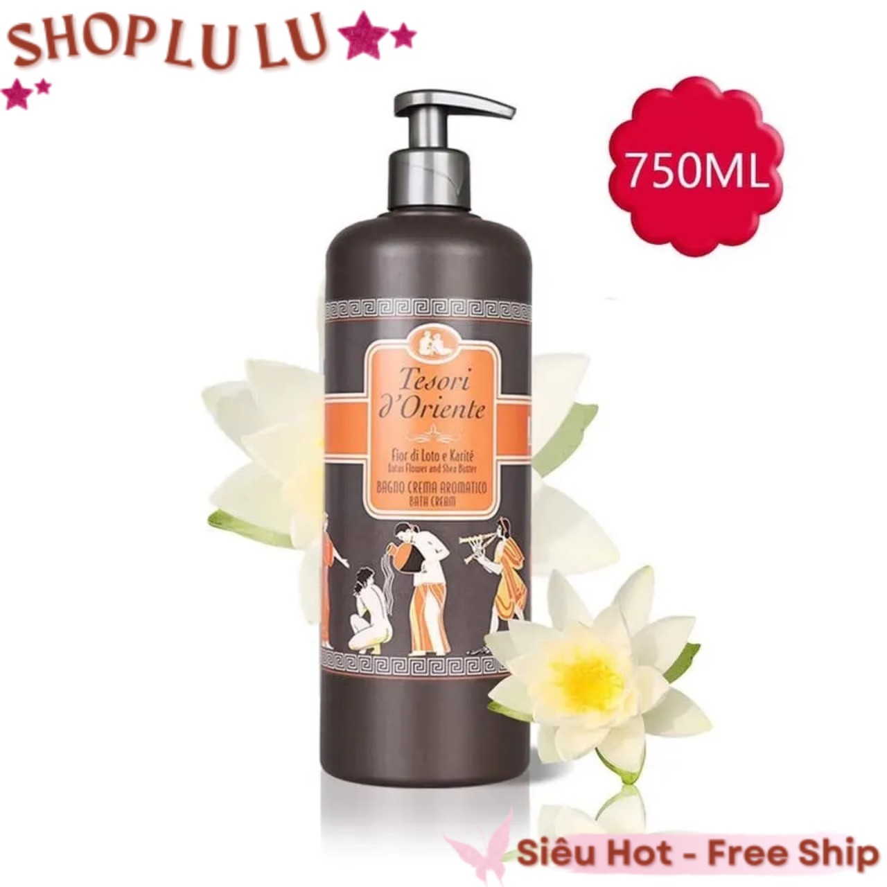 (LL) Sữa Tắm Hương Nước Hoa Tesori Nâu - Đỏ 750ml nốt nhạc ấm áp, mềm mại