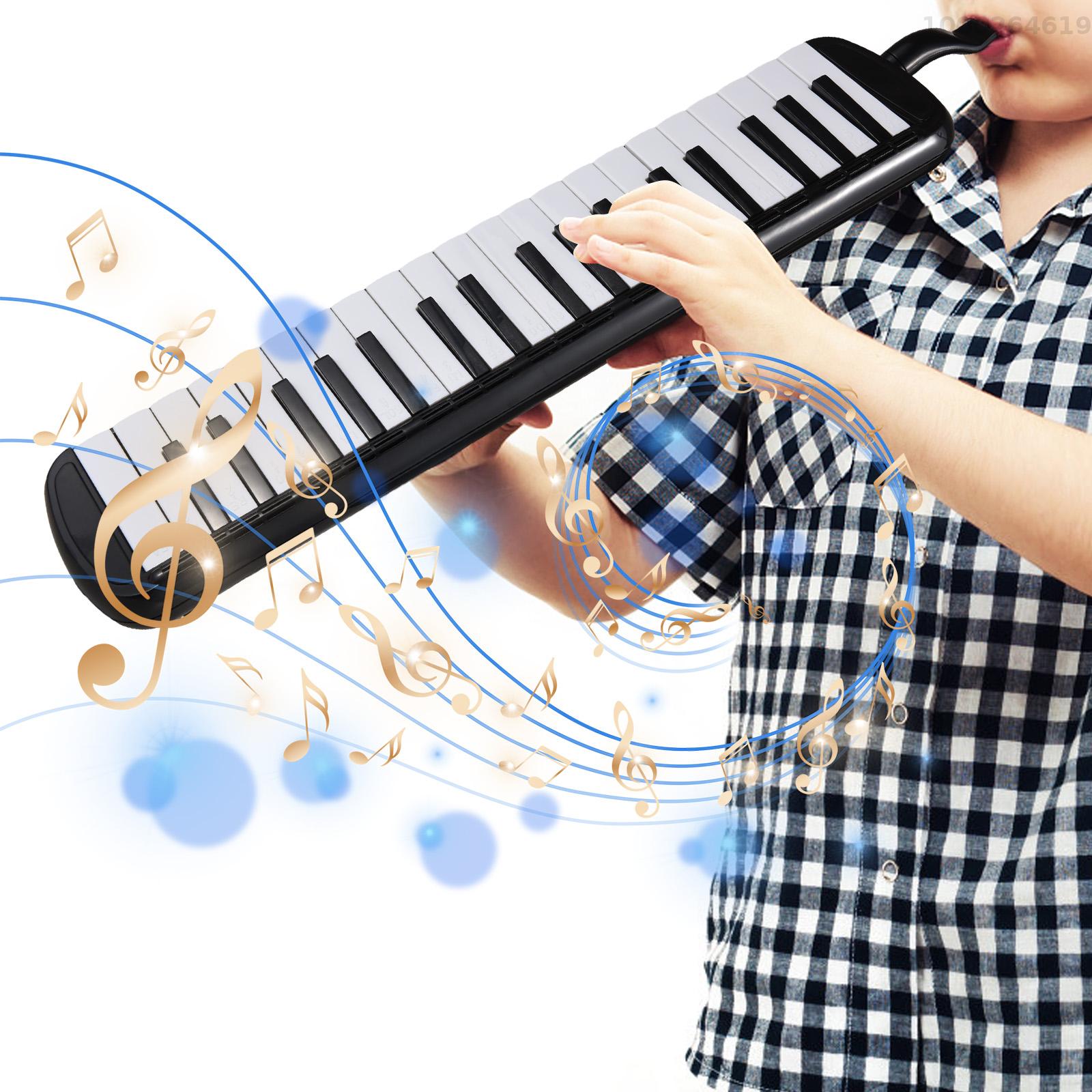 [ammoon]37 Phím bàn phím đàn piano Melodica Cụ Với 2 Mềm Thổi Ống 2 Thổi Vòi Phun Túi mang đồ Cho Ng