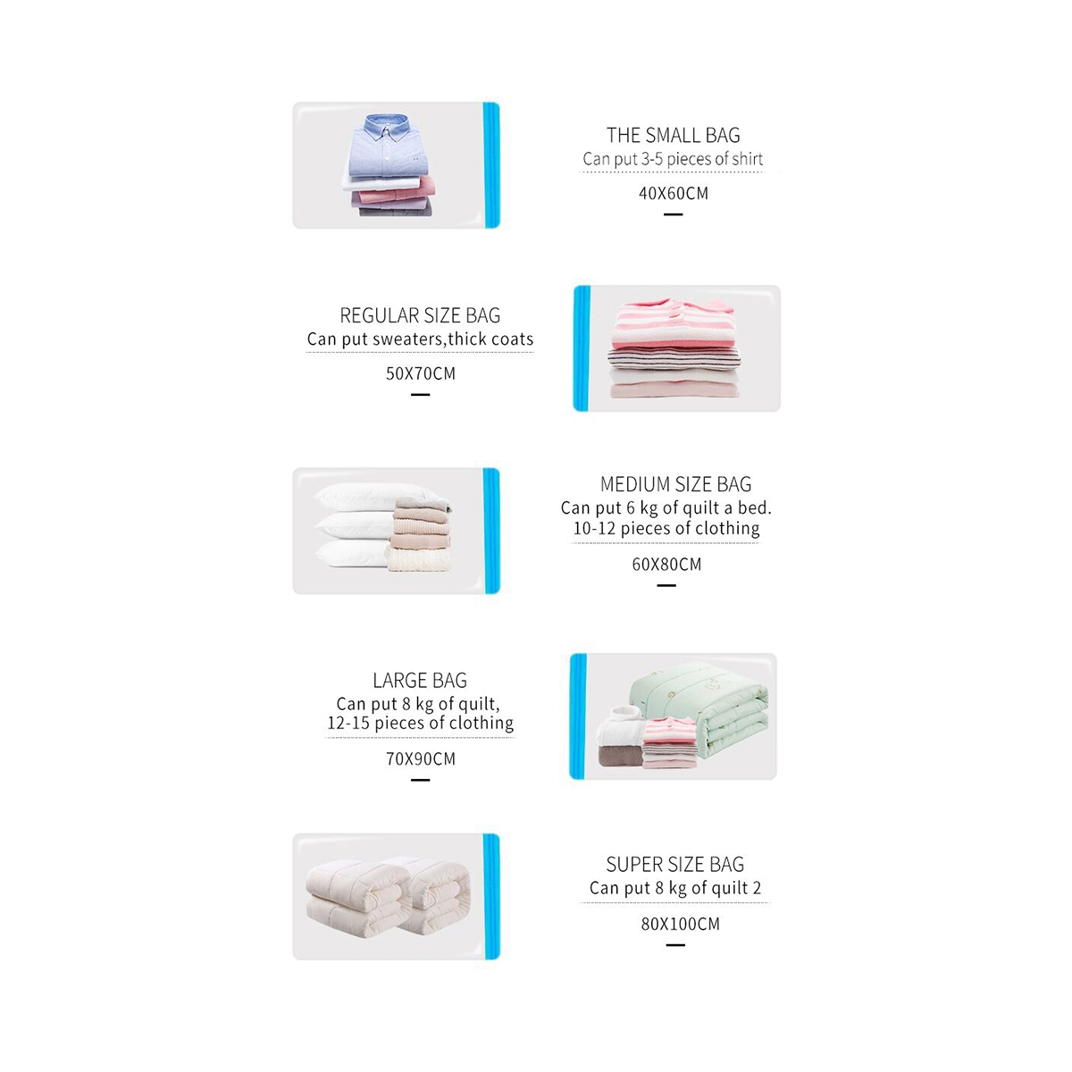 Vacuum Bag Storage Bag Home Organizer Transparent Border Foldable Clothes Organizer Seal Compressed Travel