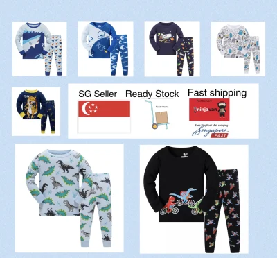 Best Buy/SG Seller / Kids Pyjamas Set / Children / Dinosaur/ Sleepwear / Nightwear / Boys / Pajamas / 100% cotton / Fast Shipping