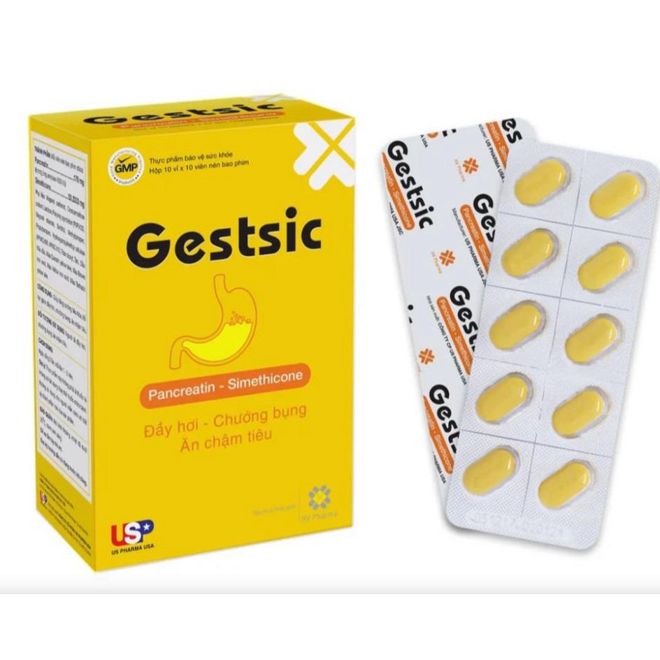 Gestsic HV Giảm triệu chứng đầy hơi, chướng bụng, ăn chậm tiêu noi viên
