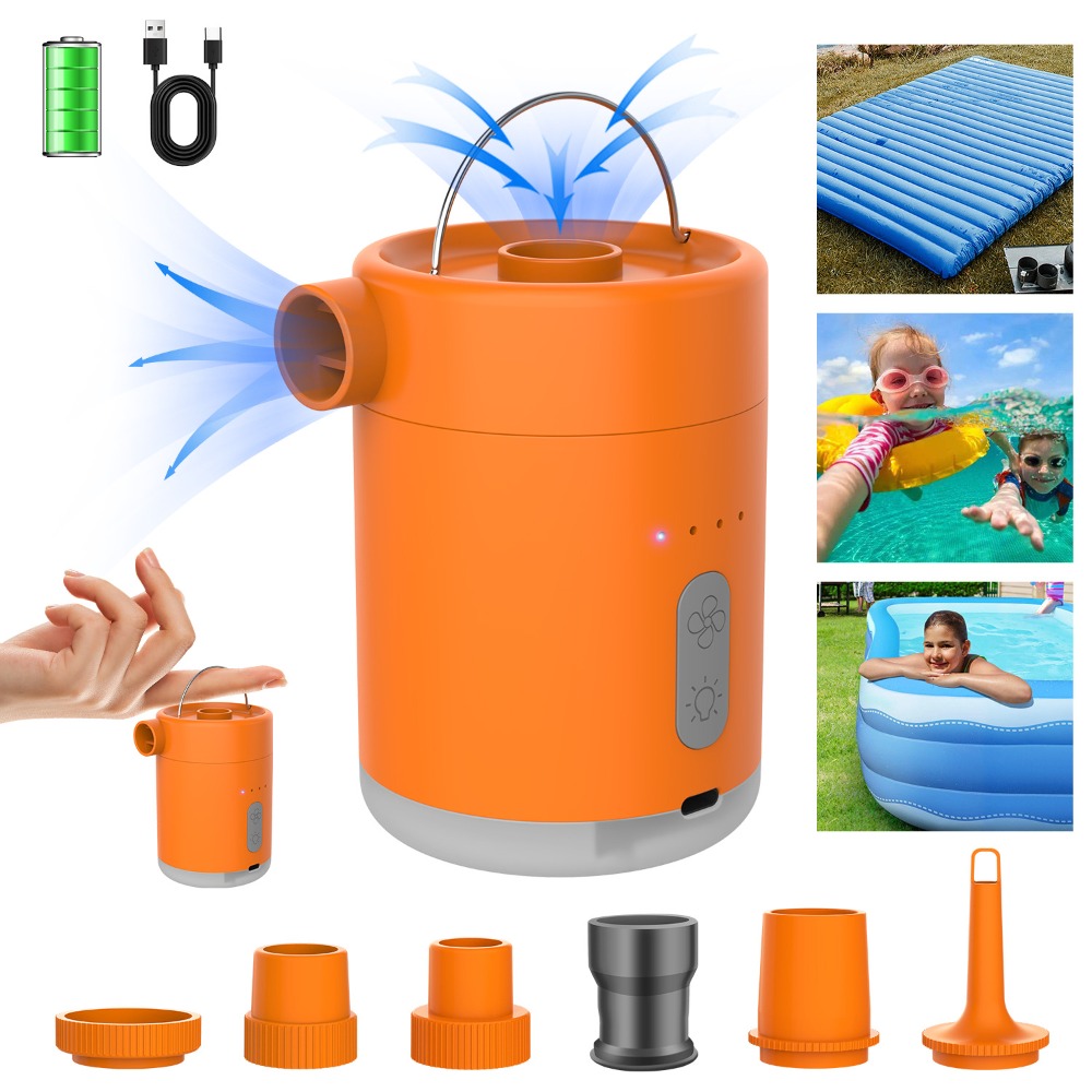 RENATAER Thiết kế nhỏ gọn Máy bơm khí điện Công suất cao Hoạt động không dây Máy bơm khí di động Đa chức năng Đèn lều Máy bơm đa chức năng Sử dụng ngoài trời - 3