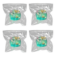 1/2/3/4Pcs 3D Cube Squeeze Toy Stress Anxiety Relief Clear Ocean Shell Cube Sensory Toy Portable Soft TPR Cube Pinch Toy Party Favors