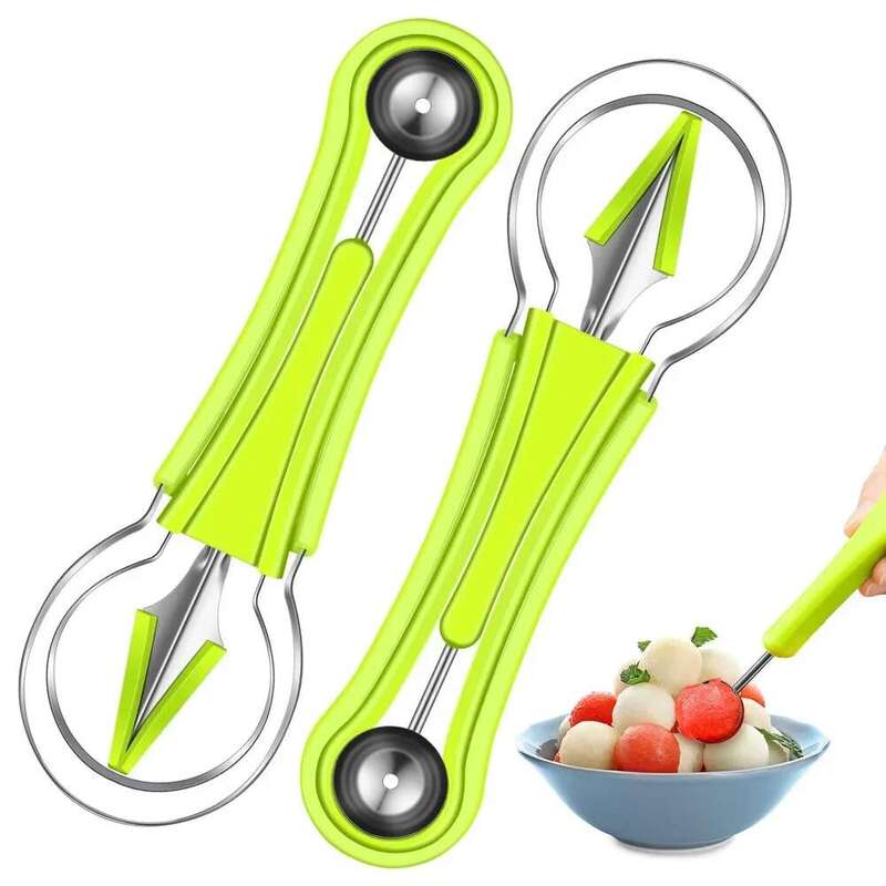 4 in 1 Melon Scoop Carving Knife Fruit Cutter Dig Pulp Separator Kitchen Gadgets Acces