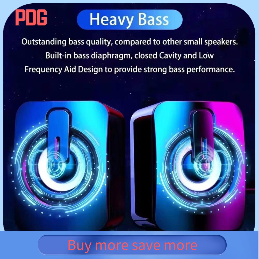 PDG Tăng cường âm trầm Loa máy tính Âm thanh nổi Âm thanh cao cấp Loa siêu trầm RGB MỚI Điều khiển âm lượng Hộp âm thanh PC Văn phòng tại nhà