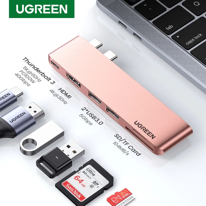 UGREEN USB C Hub For M2 M1 Macbook Pro Air USB Type C HDMI HUB For Macbook