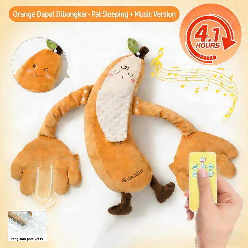 [Penjual Lokal] Boneka Penenang Bayi Ajaib - Tepuk Pelan White Noise Remote Bantal & Empeng Detachable.