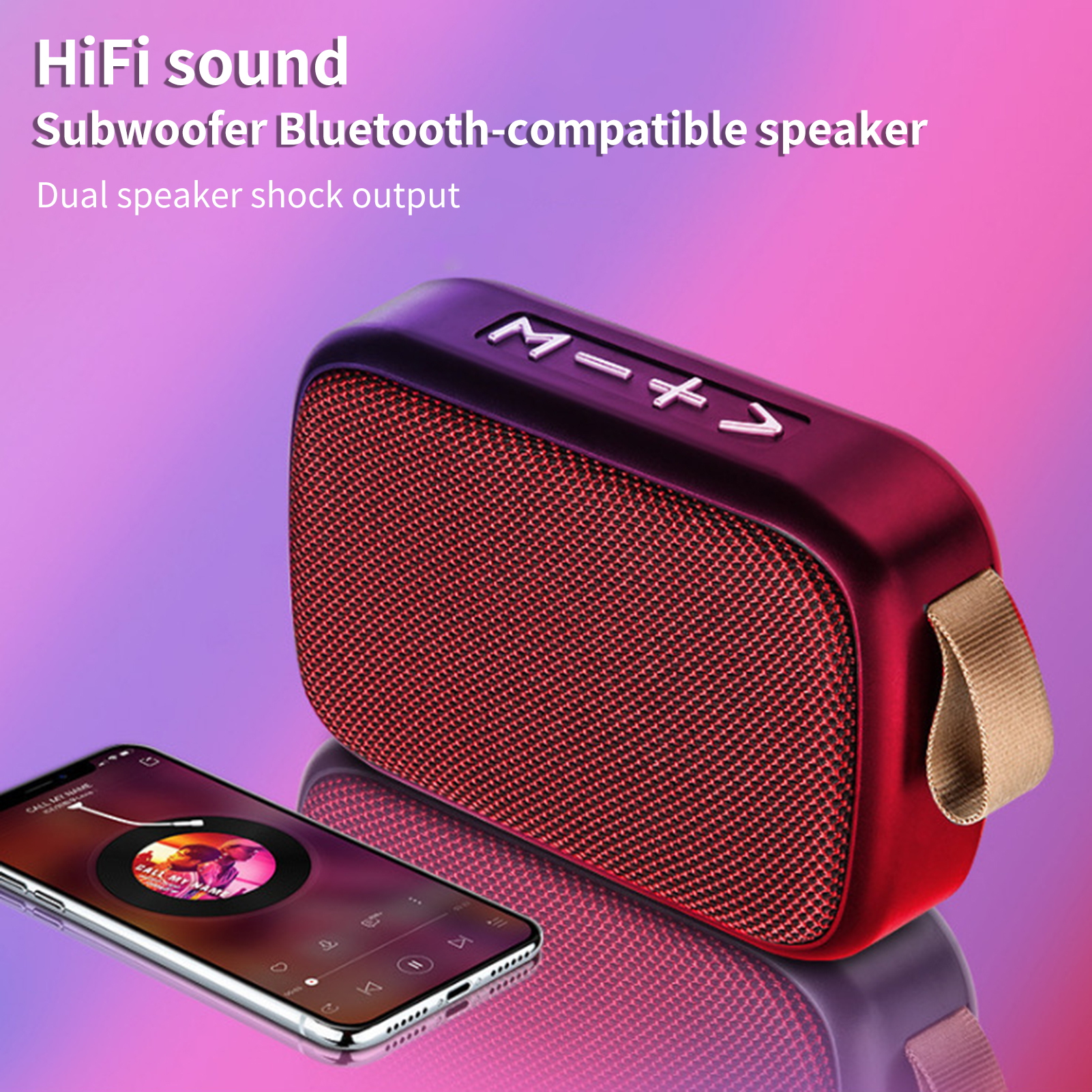 G2 Sound Box Subwoofer Support U Disk TF Card ABS Bluetooth-compatible4.2 HiFi Travel Speaker for Li