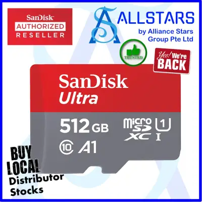 (ALLSTARS : WE ARE BACK PROMO) *FREE Upgrade to SQUA4. up to 120MB/s* SANDISK 512GB SQUAR ULTRA A1 MICROSDXC MEMORY CARD (SDSQUAR-512G-GN6MN)-WRTY 10YRS W/DISTRIBUTOR