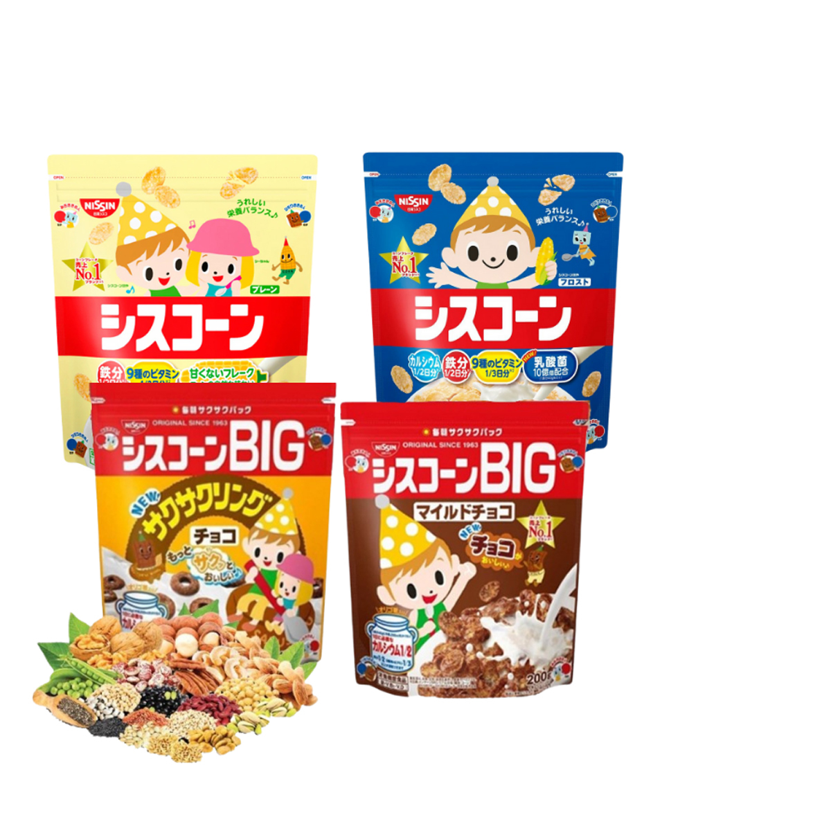 NGŨ CỐC CHO BÉ NISSIN NHẬT BẢN (NHIỀU VỊ)