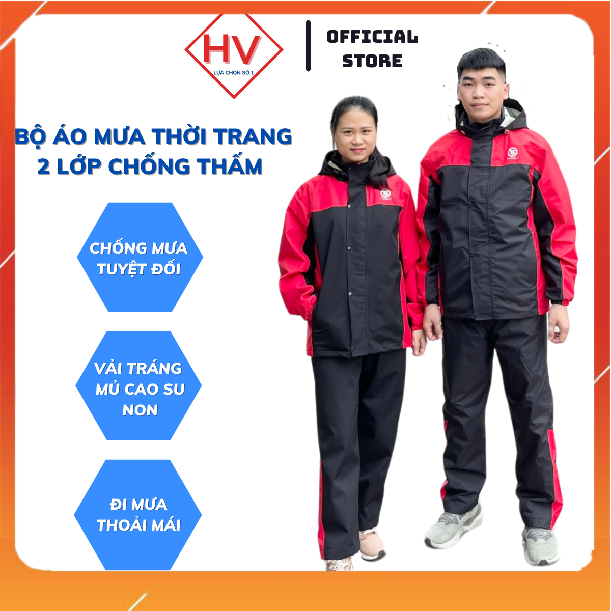 Áo mưa bộ người lớn thời trang cao cấp, áo mưa 1 người 2 lớp giữ nhiệt, siêu chống thấm nước