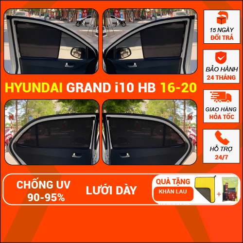 Rèm Che Nắng Nam Châm Xe HYUNDAI I10 HATBACK 2016-2020, Rèm Che Nắng Loại 1 Chính Hãng, CB1 Giá 221,000 Đồng*Miễn phí vận chuyển
