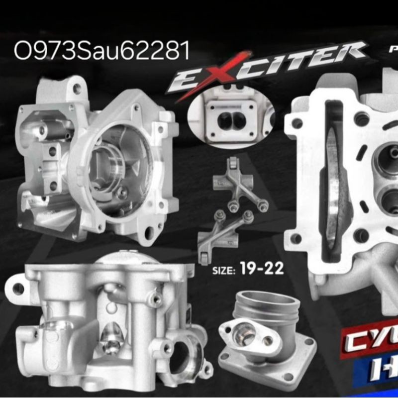 Đầu bò quylat xe EXCITER 135, 150, Y15ZR Xupap 19/22