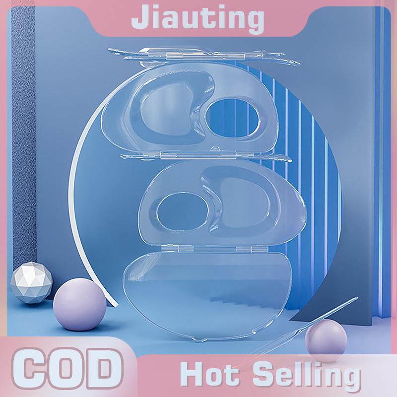 Jiauting 2 cái bộ trong suốt trang điểm bảng màu gấp nền tảng chất lỏng màu trộn khay trang điểm bảng màu trang điểm kem trộn