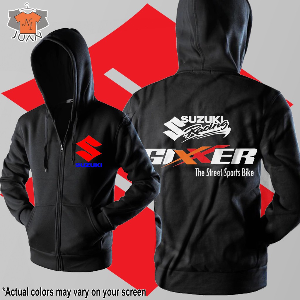 Suzuki Racing Gixxer The Street Sport bike Hoodie Jacket with zipper Costumized
