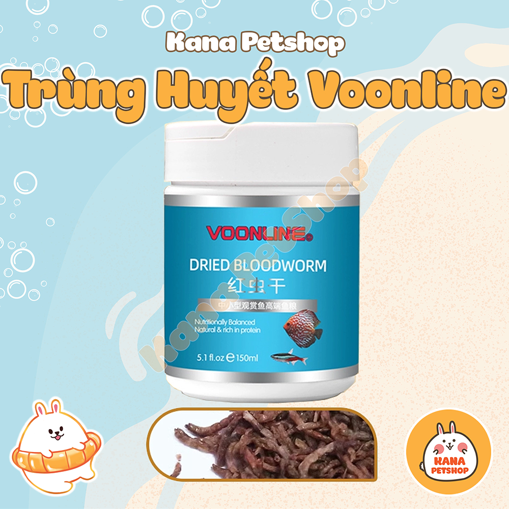 [Hộp 150ml -25g] Trùng Huyết Voonline Dried Bloodworm 🐟 FREESHIP 🐟 Thức Ăn Cao Cấp Cho Cá Cảnh