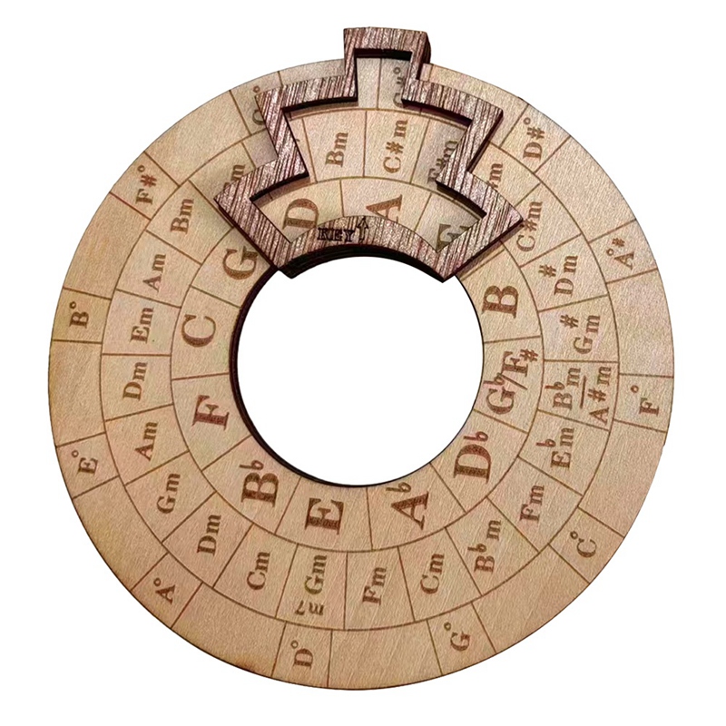 (BEYX) Wooden Melody Tool Music Instrument Wood Melody Maker Circle of Fifths Wheel, Circle Wooden W