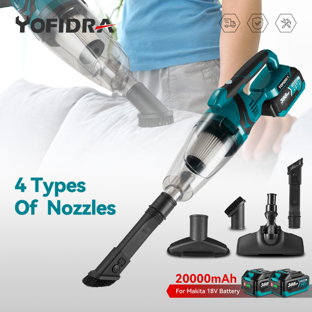 Electric Cordless Vacuum Cleaner Efficient Household Indoor Hair Dust Cleaning 700ML Power Tools For Makita 18V Battery