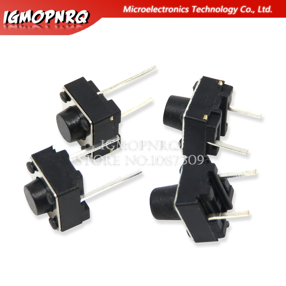 100 chiếc công tắc bấm dạng đẩy xúc giác 6x6x4.3/5/6/7mm 2pin công tắc kích hoạt siêu nhỏ 64.3mm 5mm 6mm 7mm nút công tắc nguồn mạch tích hợp