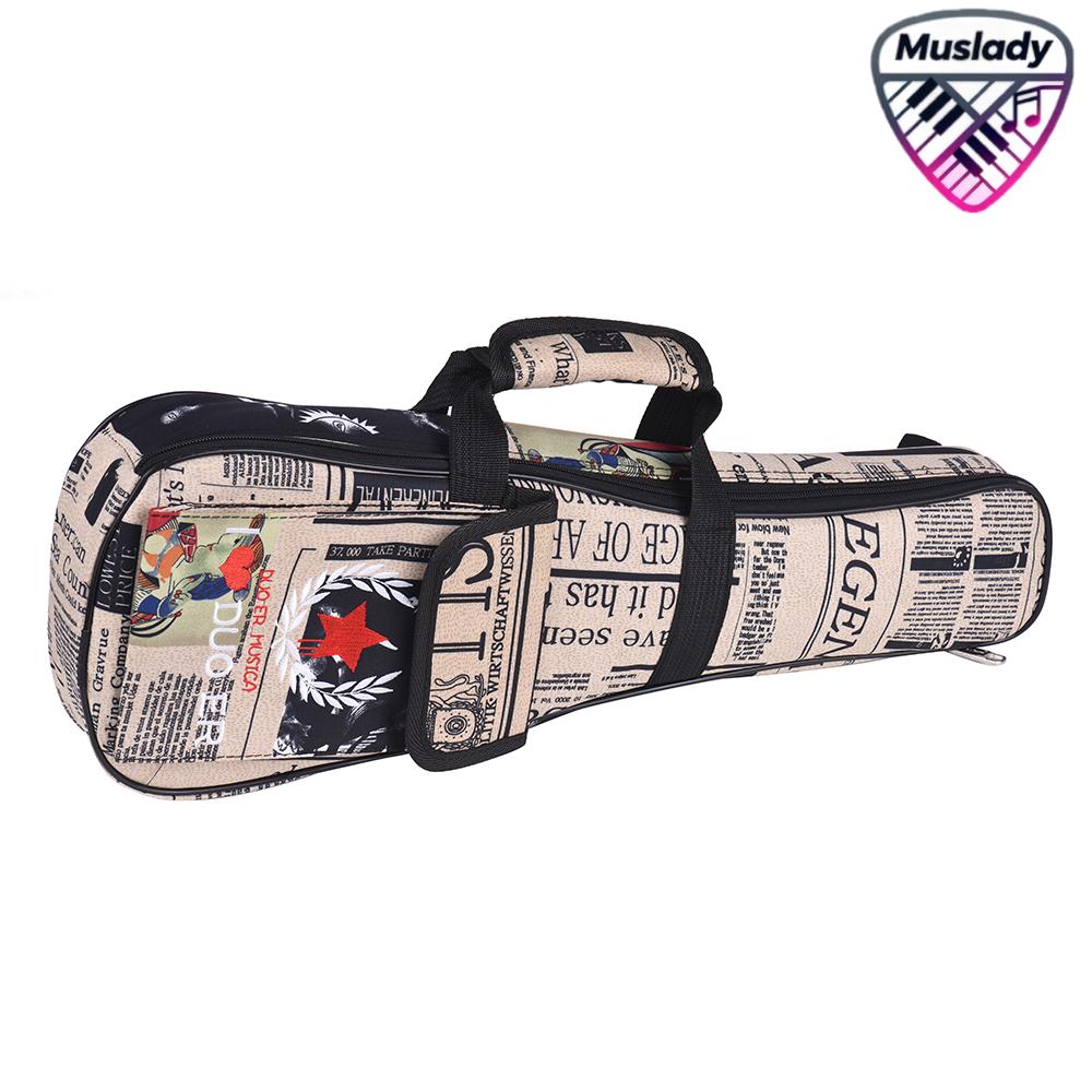 MUSLADY 24 Ukelele กระเป๋ากระดาษรูปแบบ Oxford กระเป๋าเป้สะพายหลังสายคล้องไหล่ปรับได้กระเป๋า 6mm Thicken เบาะ ราคา 671 บาท*ส่งฟรี