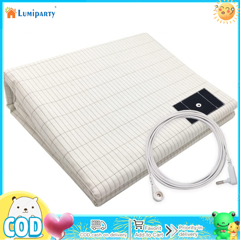 Grounding Sheet Queen Earthing Sheet Grounding Bed Sheet With Cord 95% Cotton And 5% Soft Silver Thread For Healing Sleep ราคา 677 บาท*ส่งฟรี
