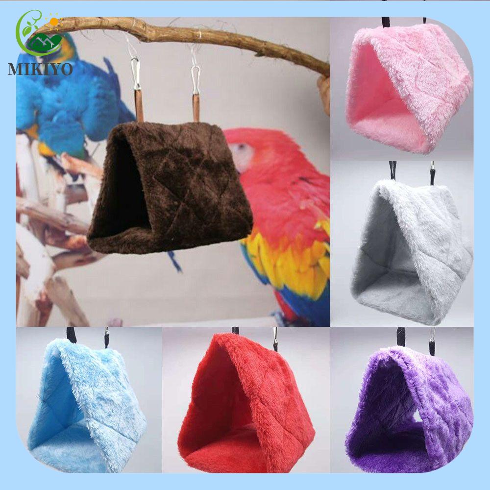 MIKIYO FASHION Thời trang Sang trọng Budgie Giường lều Vẹt nuôi chim vẹt Lồng võng ấm Tổ chim mùa đông Hang treo