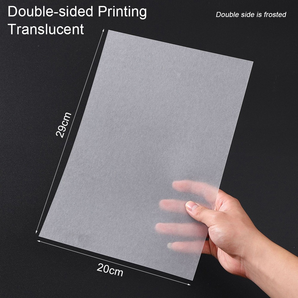 ZEIIE Printable Shrink Plastic Sheets Handmade 29x20cm Shrink Film Durable Translucent White Shrinky Art Papers for Inkjet Printer