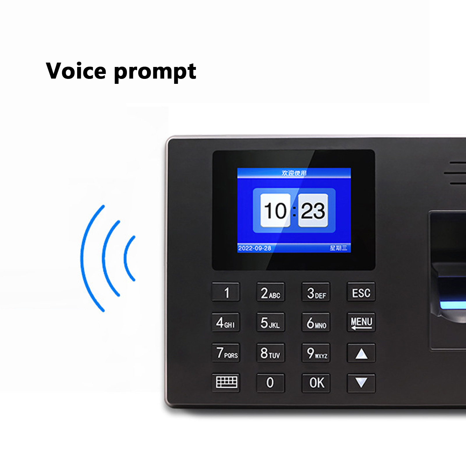 Máy chấm công vân tay Máy ghi hình nhân viên Hỗ trợ đa ngôn ngữ 100 ‑ 240V Độ chính xác cao cho nhà hàng