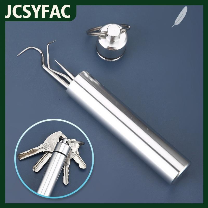 JCSYFAC ชุดไม้จิ้มฟันสแตนเลสแบบใช้ซ้ำได้ไม้จิ้มฟันขัดฟันแบบพกพาทำความสะอาดช่องปาก ราคา 34 บาท*ส่งฟรี