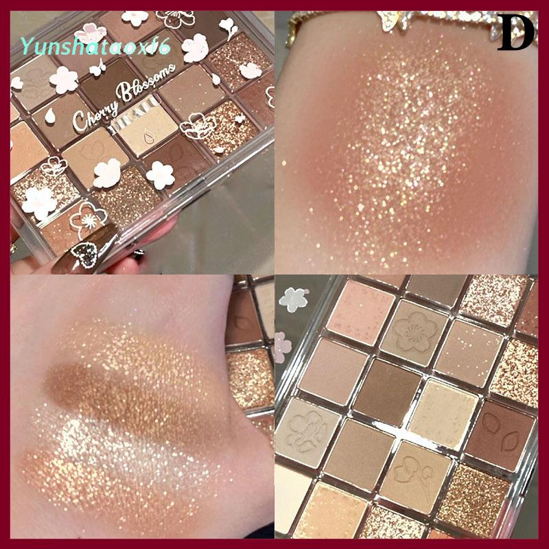 yunshataoxf Dikalu người yêu Eyeshadow Palette mát mẻ săn chắc Matte ánh sáng Ngọc Trai Sáng bóng màu đen màu hồng Smokey màu xanh Punk kim loại bóng mắt trang điểm - 2