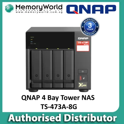[QNAP Authorised Distributor] QNAP 4 Bay Tower NAS TS-473A-8G, TS-473A. Singapore Local 3 Years Warranty