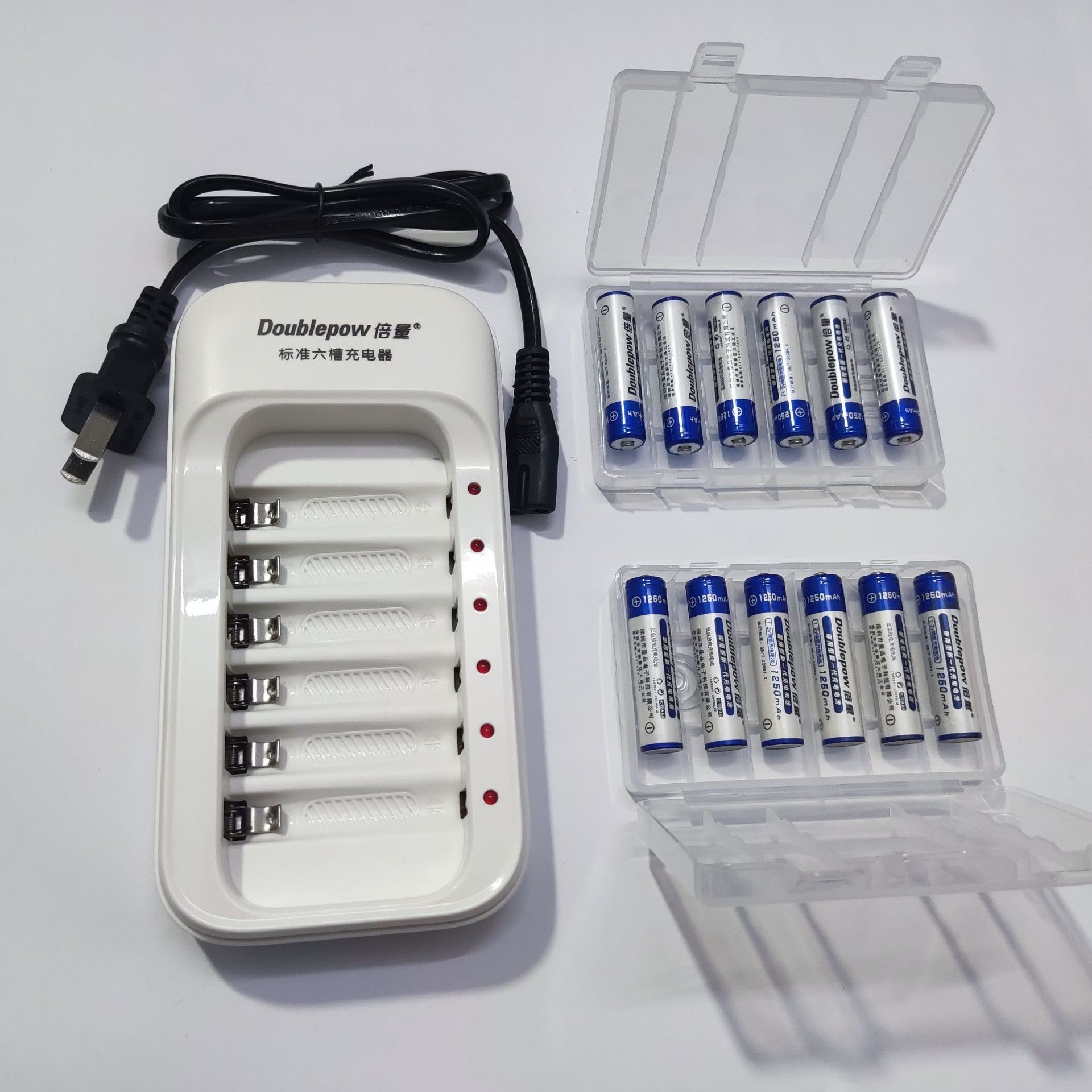 Sạc+12AAA DP-S576 và 12 Viên Pin Sạc AAA 1250mAh Doublepow NiMh Điện Áp